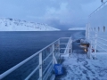 Auf dem Hurtigrutenschiff MS Finnmarken im Magerøysund