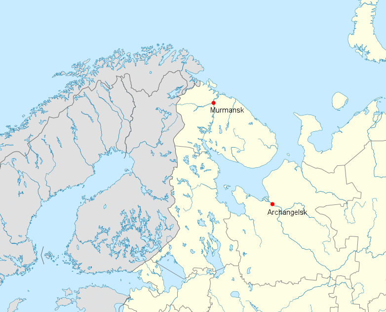 Murmansk und Archangelsk klein