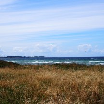 Kitesurfer am Strand dänemark
