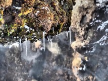 Island Winter Wasserfall